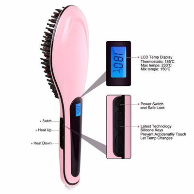 Paddle Brush Hair Straightener - Zambeel