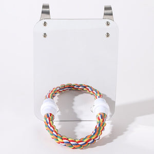 Parrot Toy Acrylic Bird With Mirror - Zambeel