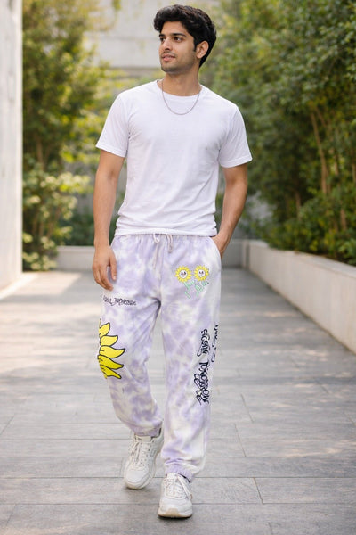 Pastel Sunflower Graphic Joggers - Zambeel