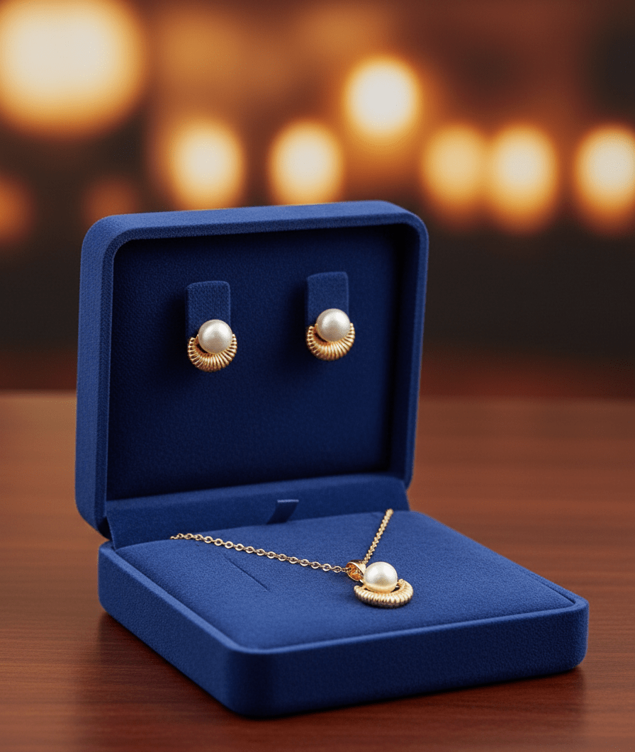 Pearl Arc Pendant Set - Zambeel