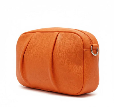 Pebbled Orange Crossbody Bag - Zambeel
