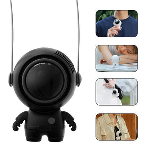 Personal Neck Fans USB Rechargeable Astronaut Small Fan Handheld Hanging Neck Creative Bladeless Mini Fan Easy To Use - Zambeel