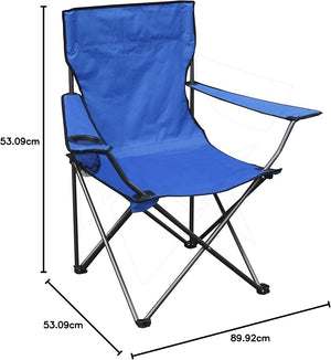 Portable Folding Camping Chair with Armrest & Cup Holder Ⓢ - Zambeel