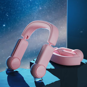 Portable Mini Neck Fan Portable Bladeless Fan USB Rechargeable Leafless Hanging Fans Air Cooler Cooling Wearable Neckband Fans - Zambeel