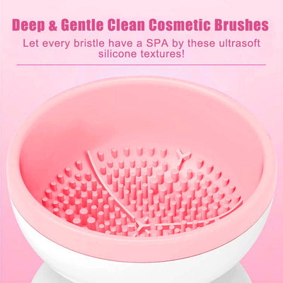 Portable USB Makeup Brush Cleaner Machine Electric Cosmetic Brush Cleaning Washing Tools Automatic Clean Makeup Brushes - Zambeel