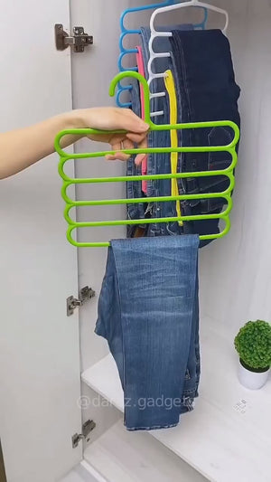 Plastic Five Layer Multii-purpose Clothes Hanger