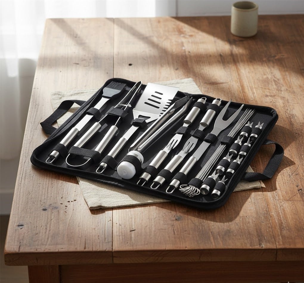 Professional BBQ Grill Tool Set Ⓢ - Zambeel