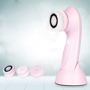 Rechargeable face brush Waterproof pore cleaner Washing face artifact Beauty instrument Electric cleansing instrument Cleansing brush - Zambeel