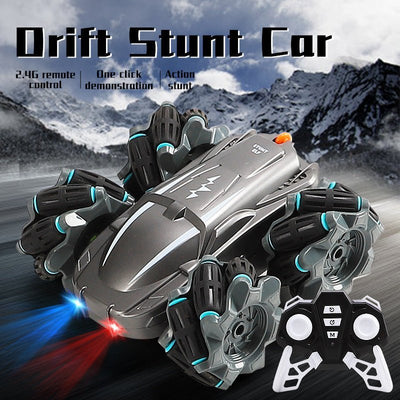Remote Control Tumbling Stunt Double - Sided Car Rotating Charging Light Drift Racing Car - Zambeel