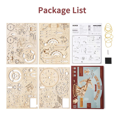 Robotime ROKR Siege Heavy Ballista 3D Wooden Puzzle War Game Assembly Toys Gifts for Children Boys Kids KW401 Dropshipping - Zambeel