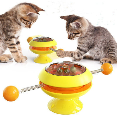 Rotatable Cat Toys Supplies With Catnip Interactive Training Toys For Cats Kitten Cat Accessories Pet Products - Zambeel