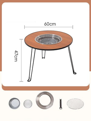 Round BBQ Grill Table © - Zambeel
