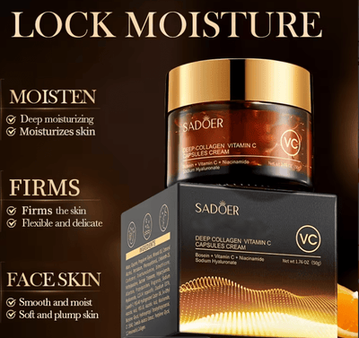 SADOER - Rejuvenating Deep Collagen Vitamin C Capsules Cream - Zambeel