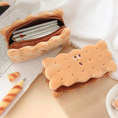 Sandwich Biscuit Plush Pencil Bag - Zambeel