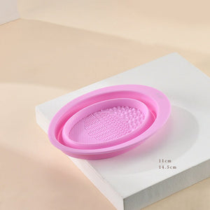 Scrubbing Plate Makeup Brush Cleaning Pad Makeup Brush Cleaning Bowl - Zambeel