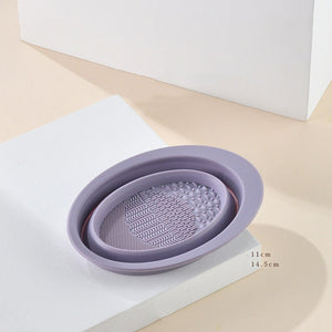Scrubbing Plate Makeup Brush Cleaning Pad Makeup Brush Cleaning Bowl - Zambeel