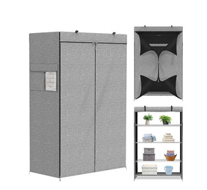 Single Zipper Double Rod Wardrobe - Zambeel