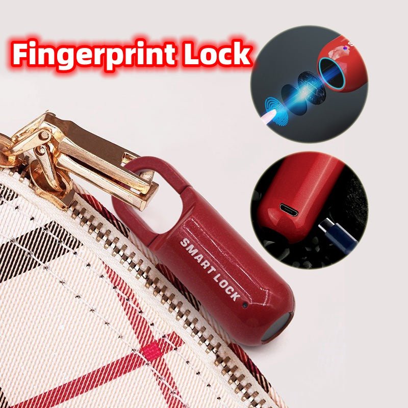Smart USB Rechargeable Fingerprint Code Lock Easy To Carry Backpack Fingerprint Lock For Gym School Locker House Door Travel Luggage Backpack - Zambeel