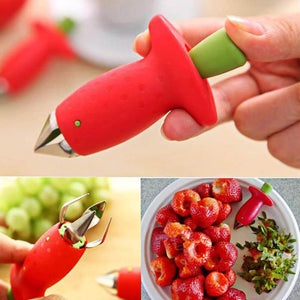 Strawberry Huller Creative Fruit Leaf Remover Kitchen Gadget - Zambeel