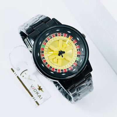 Stylish Roulette Dial Wrist Watch - Zambeel