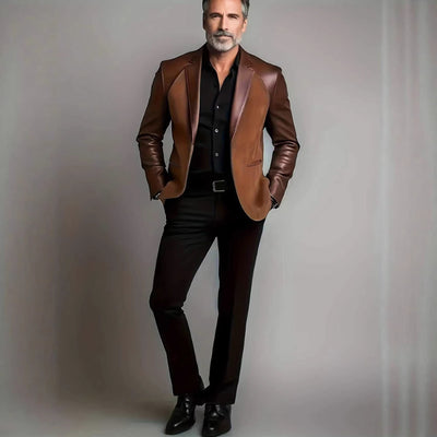 Stylish Suit - collar Coat For Middle - aged Dads - Zambeel