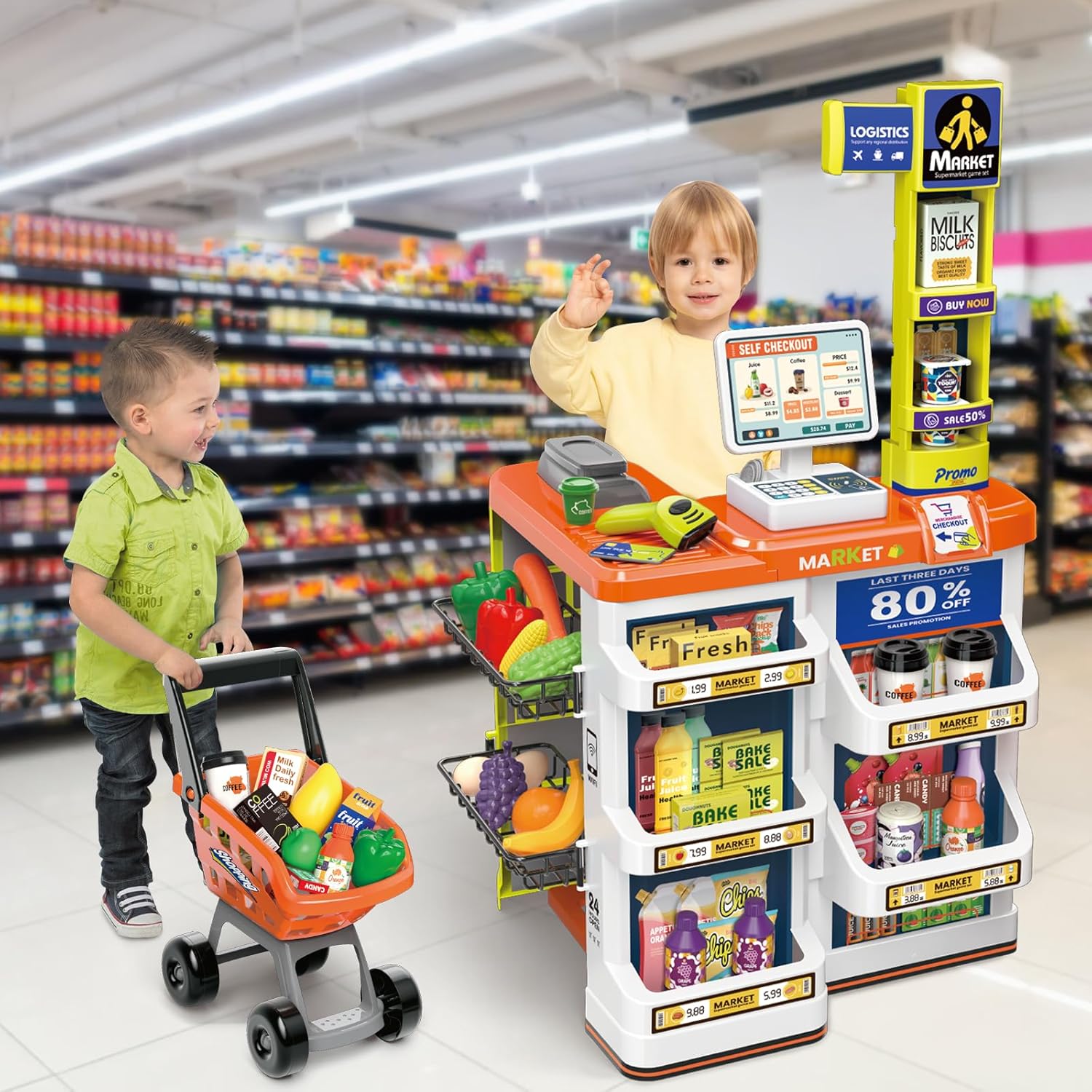 Supermarket Play Set for Kids - Zambeel