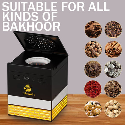 Telawah - Portable Electric Incense Bakhoor Burner - Zambeel