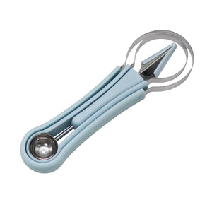 Three - in - one Stainless Steel Multi - purpose Fruit Ball Excavator Spoon Portable Digging Kitchen Tool Summer Party - Zambeel