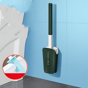 Toilet Brush Household No Dead Corner Bathroom With Bucket Wall Mounted - Zambeel