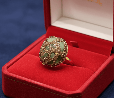 Tone Crystal Dome Statement Ring - Zambeel