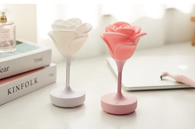 Touch Rose Usb Night Light Creative Bedroom Silicone - Zambeel
