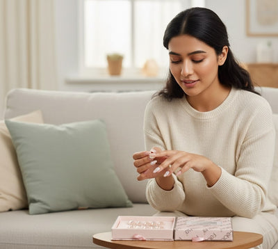 Febble - Crystal Leaf Nude Press-On Nails