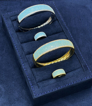 Honeycomb Luxe Crystal Kada Set