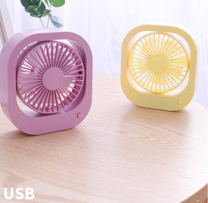 USB Desk Fan Portable Desktop Table Fan With 2 Speed 180 Rotation Adjustable Strong Wind Quiet Mini Fan For Office Household - Zambeel