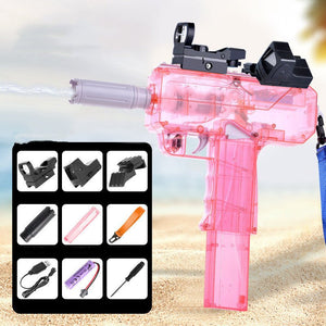 Uzi Electric Burst Water Gun Children's Powerful Water Gun Toy Fully Automatic Range Long Spray Outdoor Toy Water Gun - Zambeel