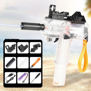Uzi Electric Burst Water Gun Children's Powerful Water Gun Toy Fully Automatic Range Long Spray Outdoor Toy Water Gun - Zambeel