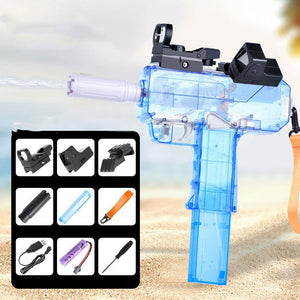 Uzi Electric Burst Water Gun Children's Powerful Water Gun Toy Fully Automatic Range Long Spray Outdoor Toy Water Gun - Zambeel