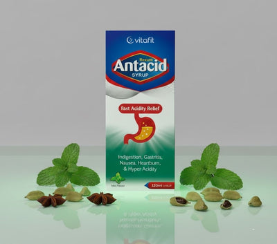 Vitafit Rexum Antacid Syrup - Fast Acidity Relief - Zambeel