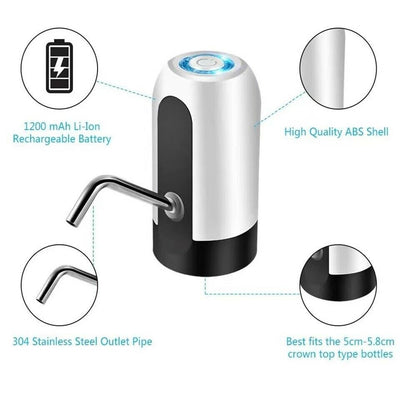 Water Bottle Electric Automatic Universal Dispenser 5 Gallon USB USB Water Dispenser Automatic Drinking Water Bottle - Zambeel
