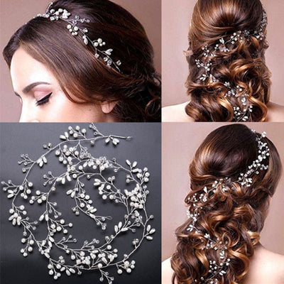 Wedding Hair Accessories Crystal Pearl Hair Accessories - Zambeel