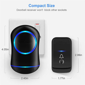 Wireless Door Bells Waterproof Long Range Plug In Home Cordless Doorbell - Zambeel