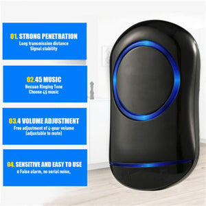 Wireless Door Bells Waterproof Long Range Plug In Home Cordless Doorbell - Zambeel