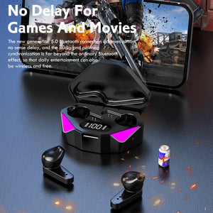 Wireless Gaming Headphones No Delay Noise Reduction Bluetooth Earphones HIFI Sound E - Sport Game Headset With Mic - Zambeel