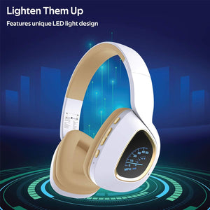 Wireless Headphones with LED Speedometer Display - Zambeel