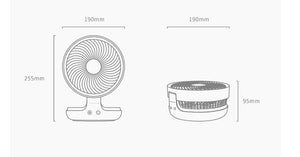 Wireless Suspended Air Circulation Fan USB Rechargeable Folding Electric Fan Night Light Touch Control 4 Wind Speed - Zambeel