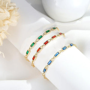 Women's Brass Plated Stacked Three - layer Color Bracelet - Zambeel