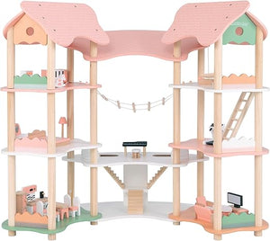 Wooden Dream Doll House Playset © - Zambeel