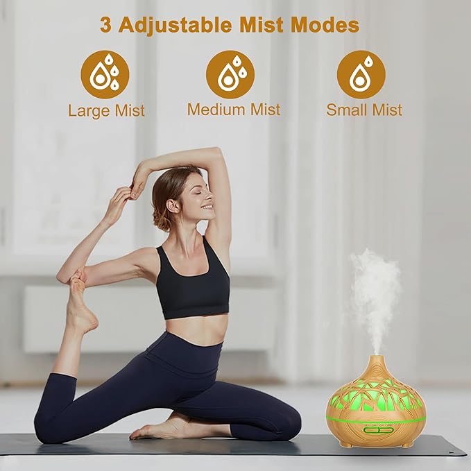 Wooden Lattice Ultrasonic Aroma Diffuser - Zambeel